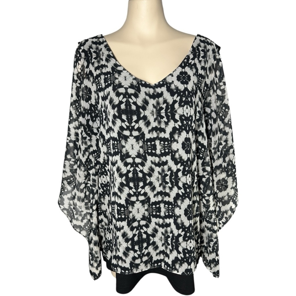 Point Zero Monochrome Patterned Blouse
